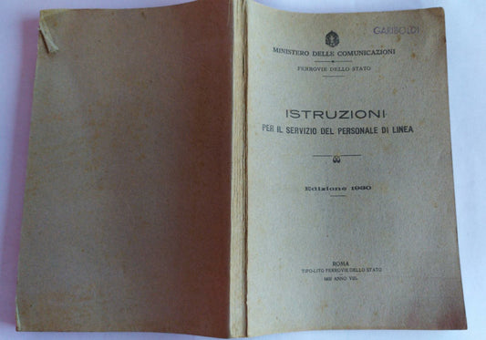 Istruzioni per il servizio del personale di linea - copertina