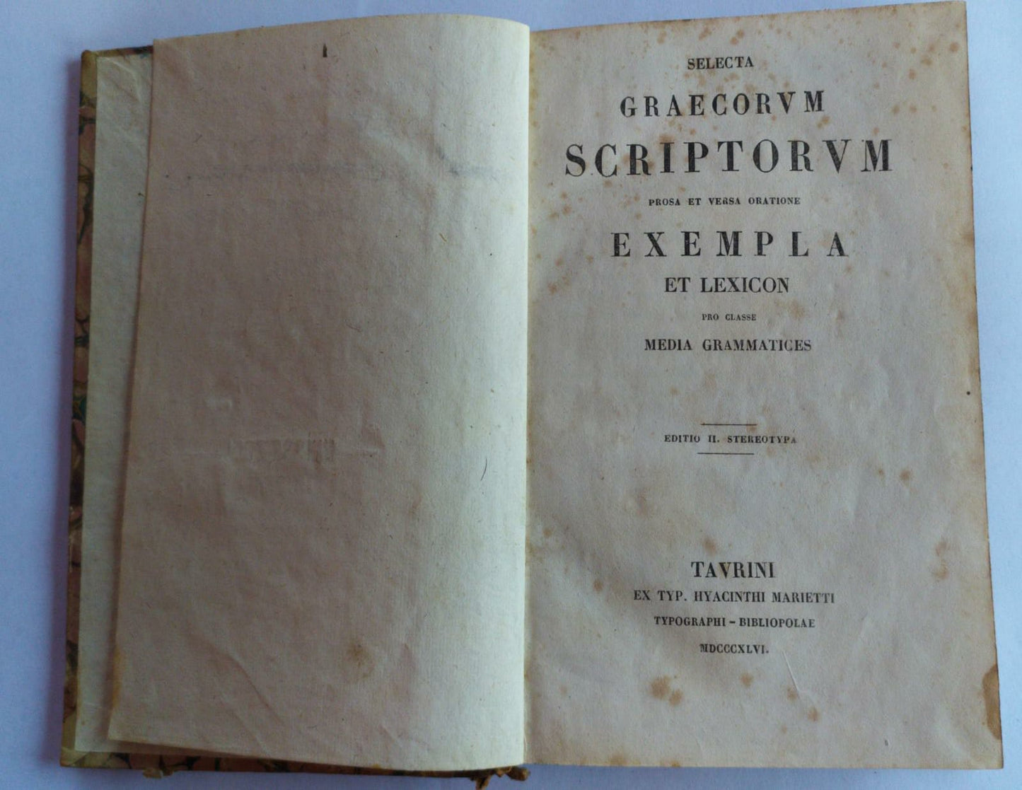 Selecta Graecorum Scriptorum - copertina