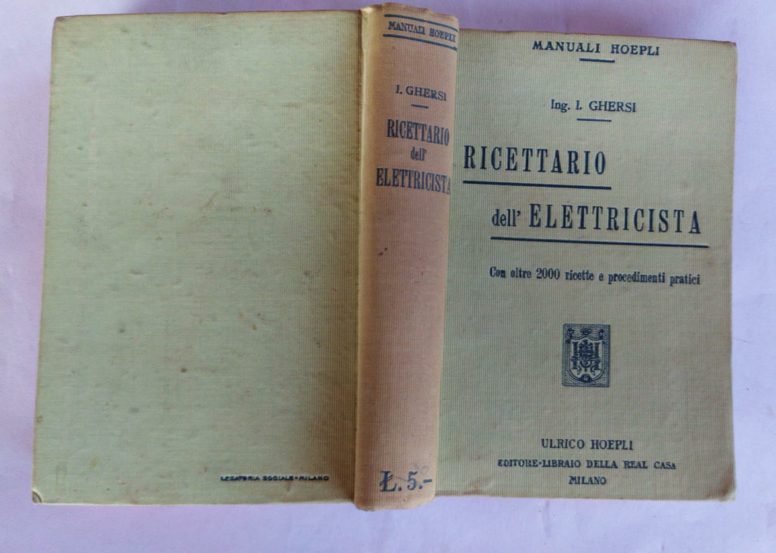 Ricettario dell'elettricista - copertina