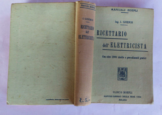 Ricettario dell'elettricista - copertina