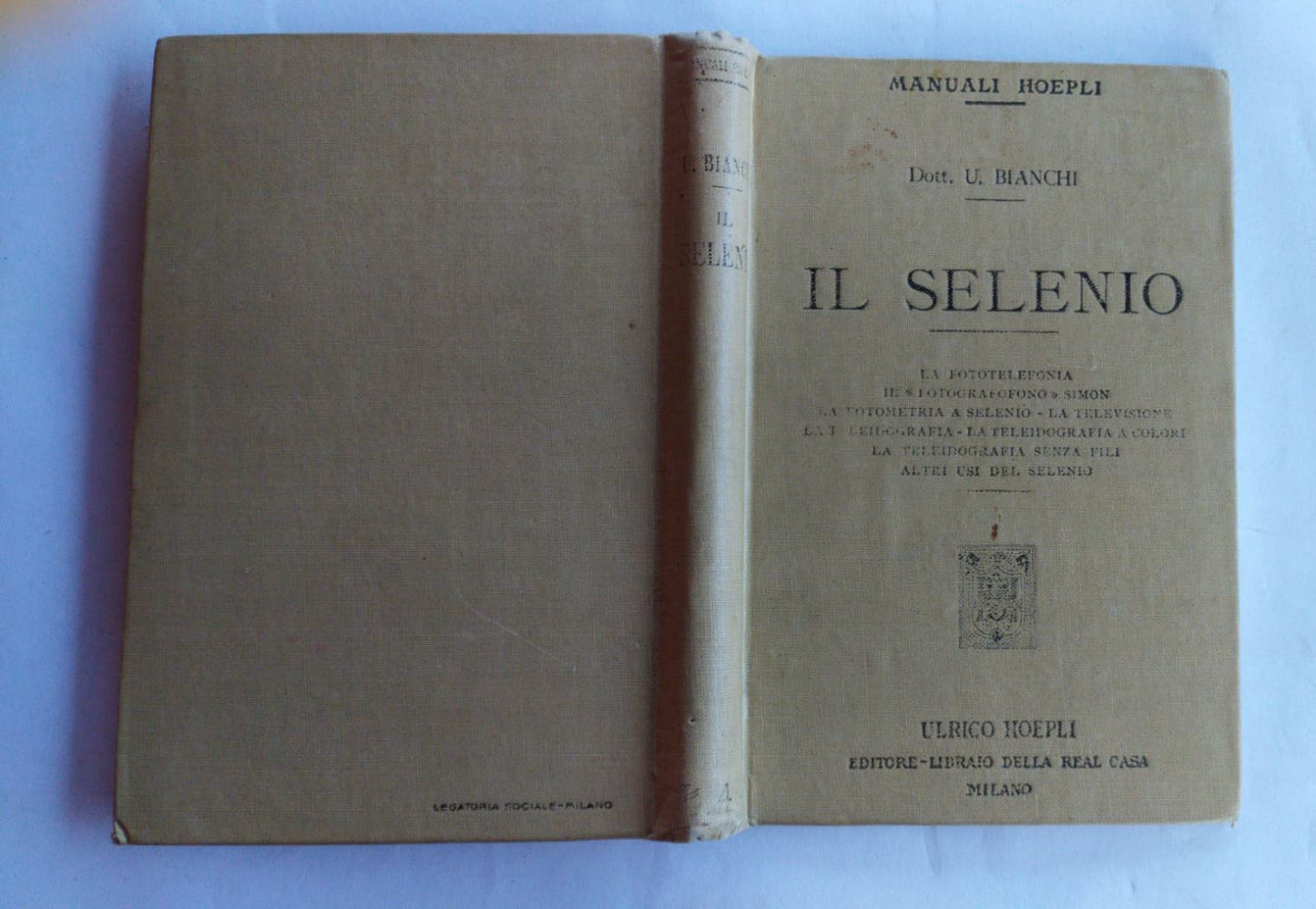 Il selenio. La fototelefonia - copertina