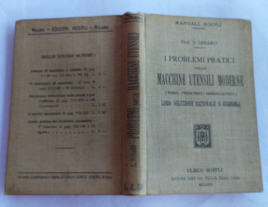 I problemi pratici delle macchine utensili moderne - copertina