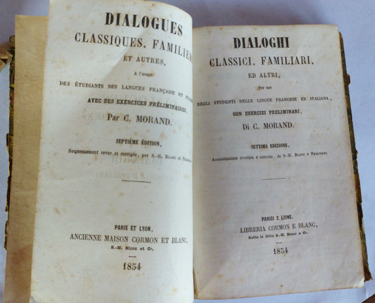 Dialoghi classici,familiari ed altri, per uso degli studenti delle lingue francese ed italiana, con esercizi preliminari - copertina