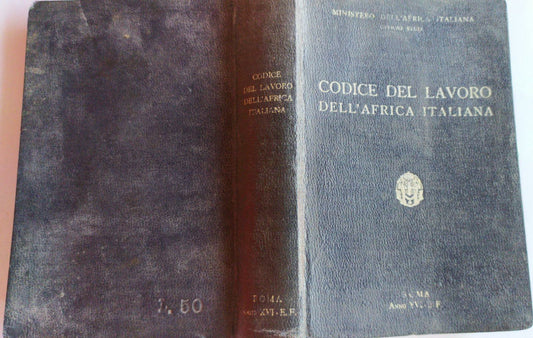 Codice del lavoro dell'Africa italiana - copertina