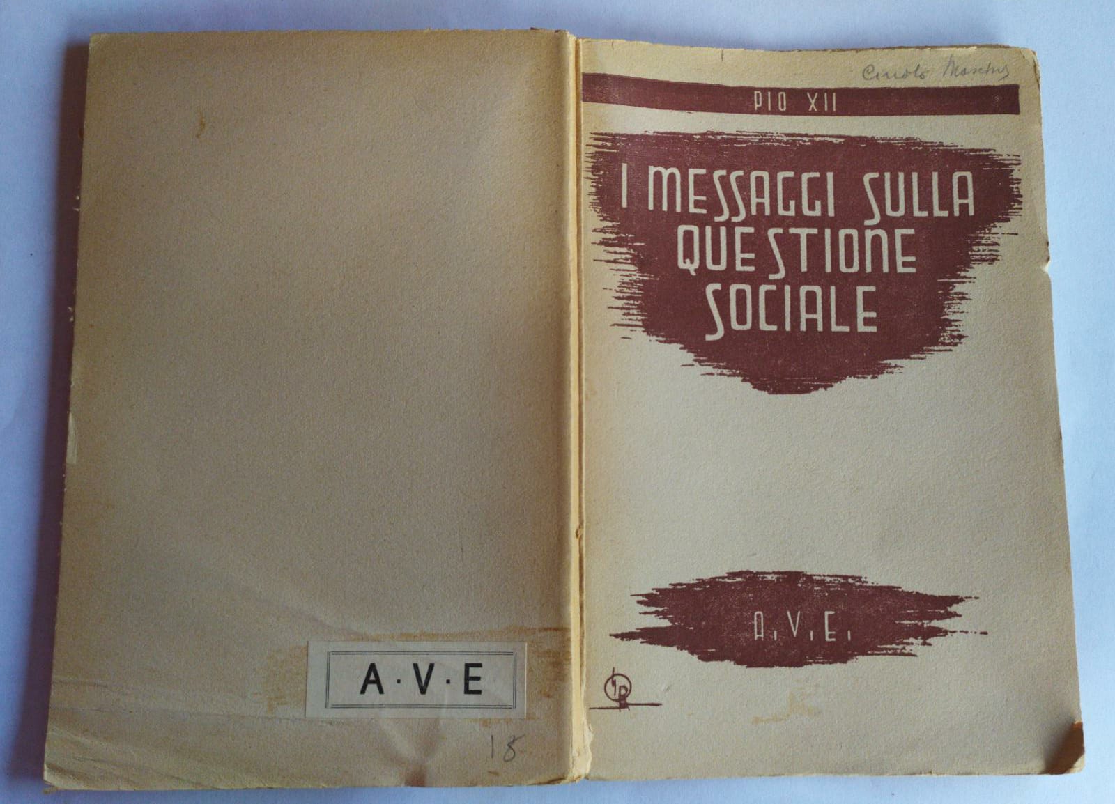 I messaggi sulla questione sociale - copertina