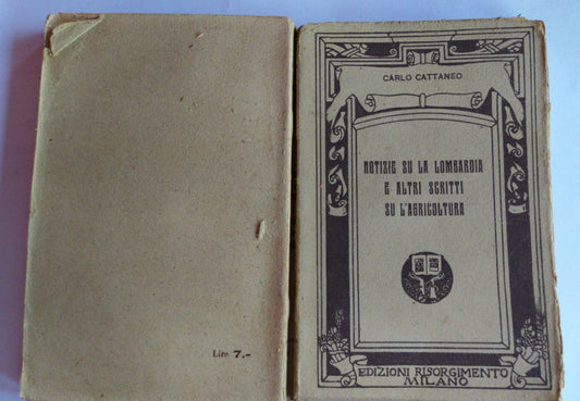 Notizie su la Lombardia e altri scritti su l'agricoltura - copertina