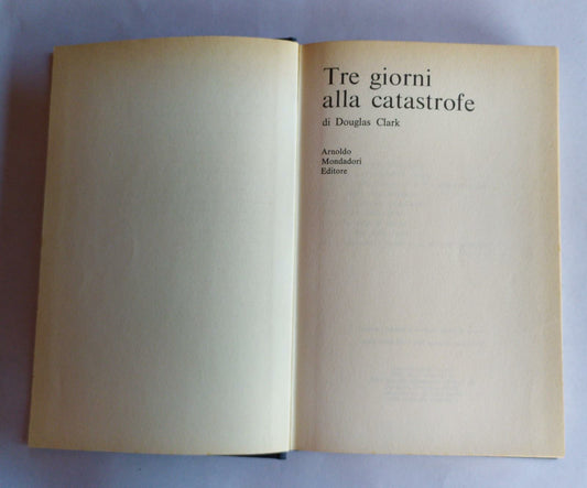 Tre giorni alla catastrofe - copertina