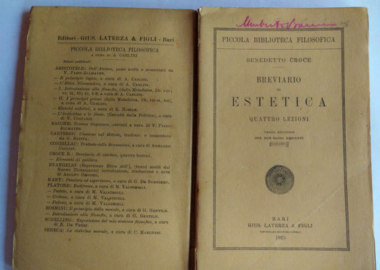 Breviario di estetica - copertina