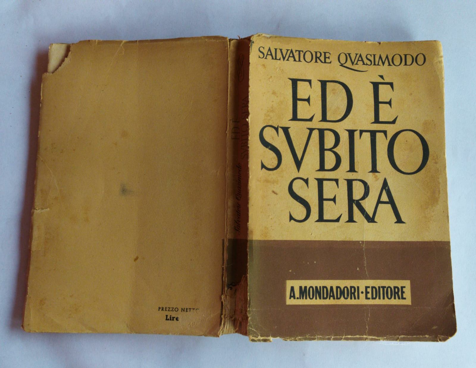 Ed è subito sera - copertina