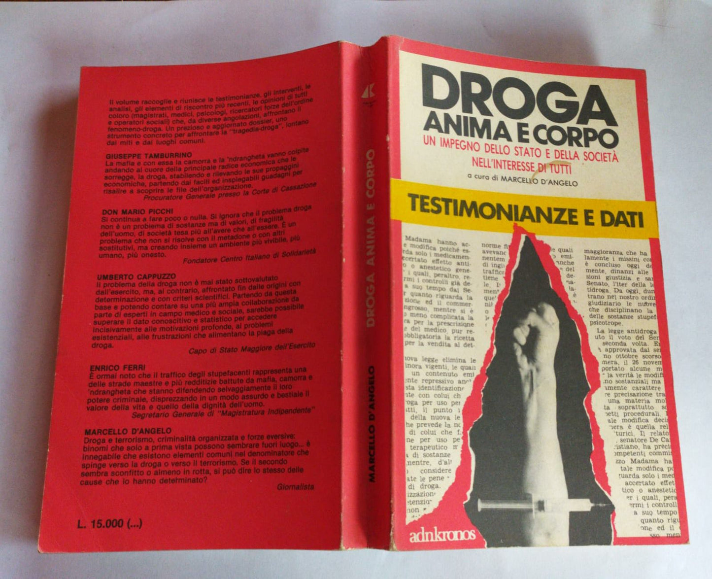 Droga.  Anima e corpo - copertina
