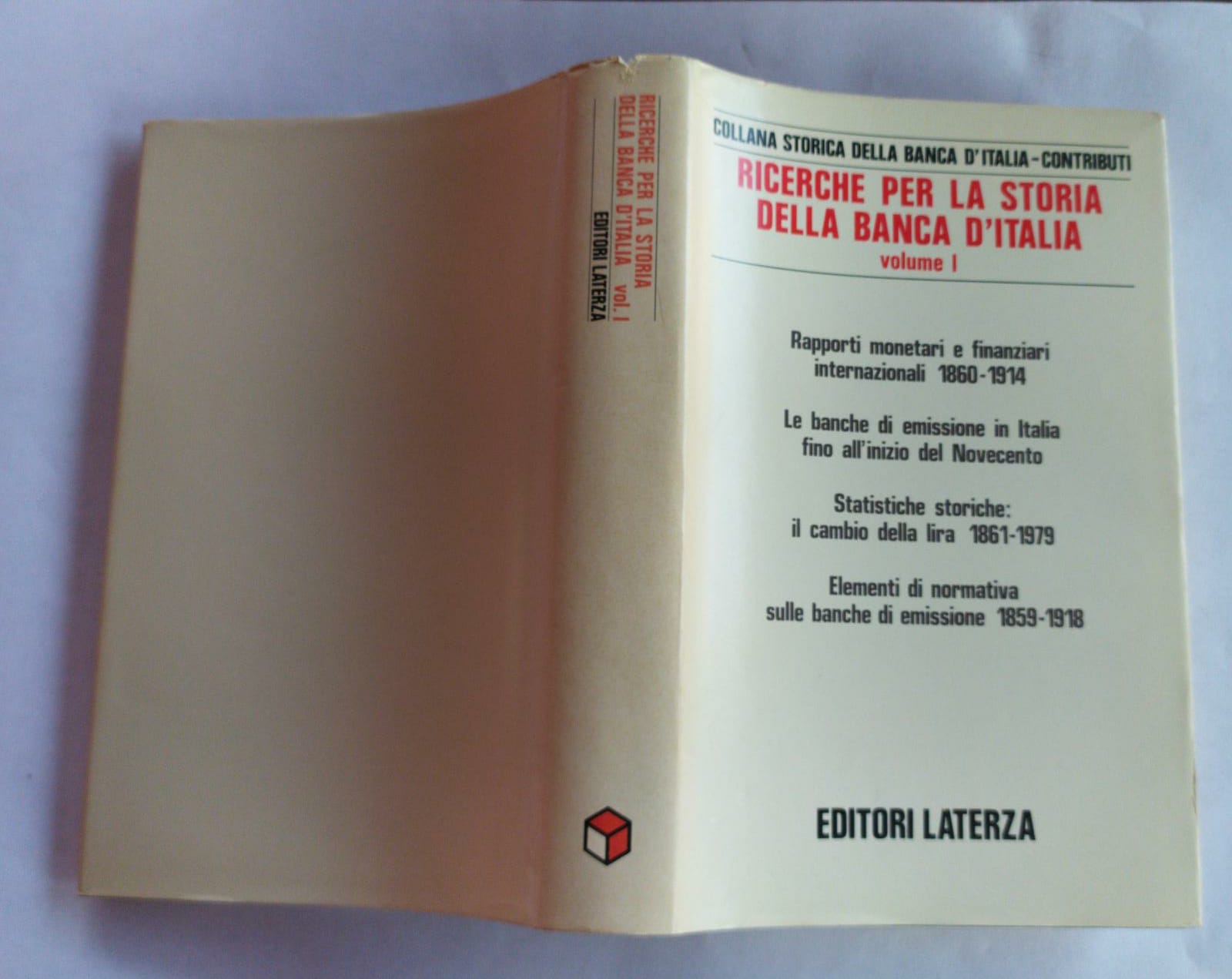Ricerche per la storia della Banca D'Italia. Volume I - copertina