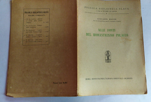 Alle fonti del Romanticismo polacco - copertina