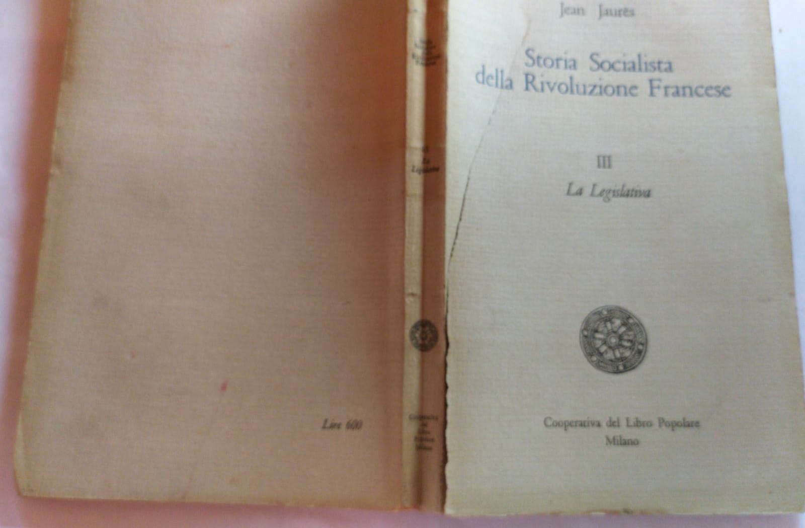 Storia socialista della rivoluzione francese III La Legislativa - copertina