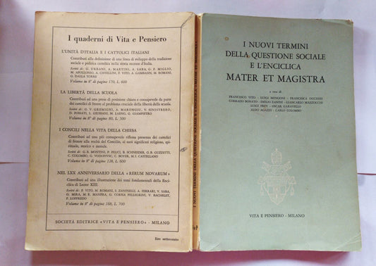 I nuovi termini della questione sociale e l'enciclica Mater Et Magistra - copertina