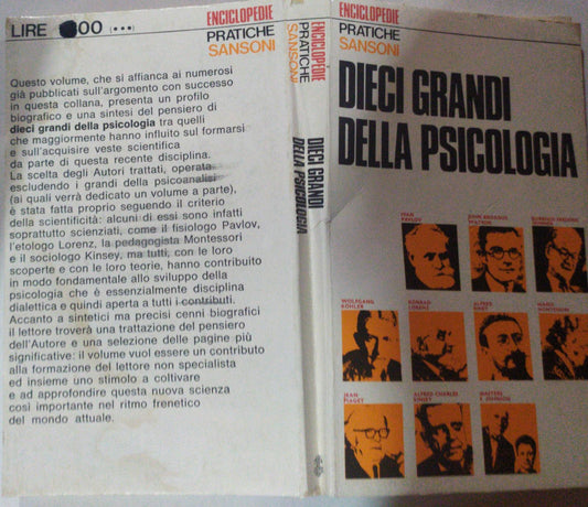 Dieci grandi della psicologia - copertina