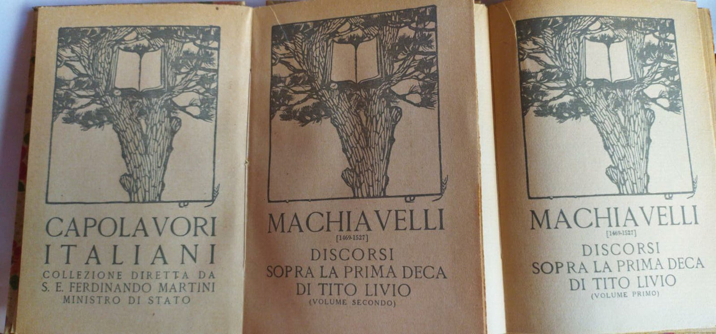 Discorsi sopra la prima deca di Tito Livio Volume I II - copertina