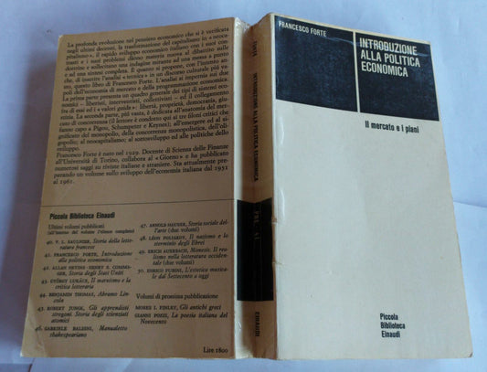 Introduzione alla politica economica - copertina