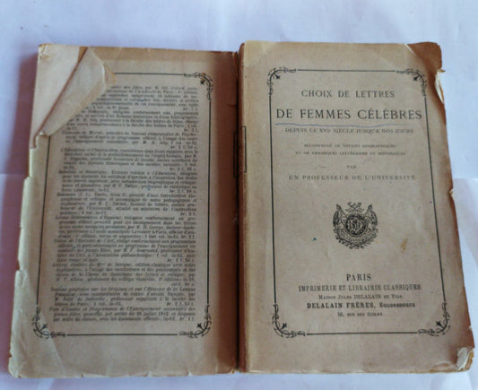 Choix de lettres De femmes celebres - copertina