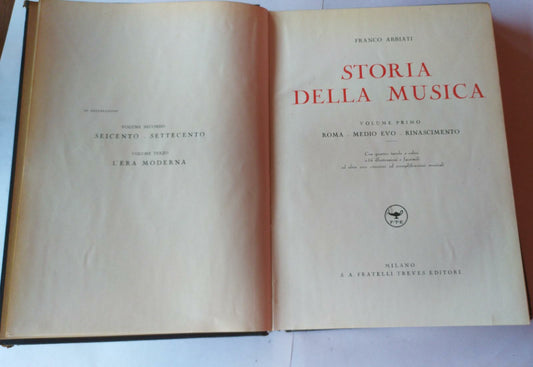 Storia della musica. Volume primo - copertina
