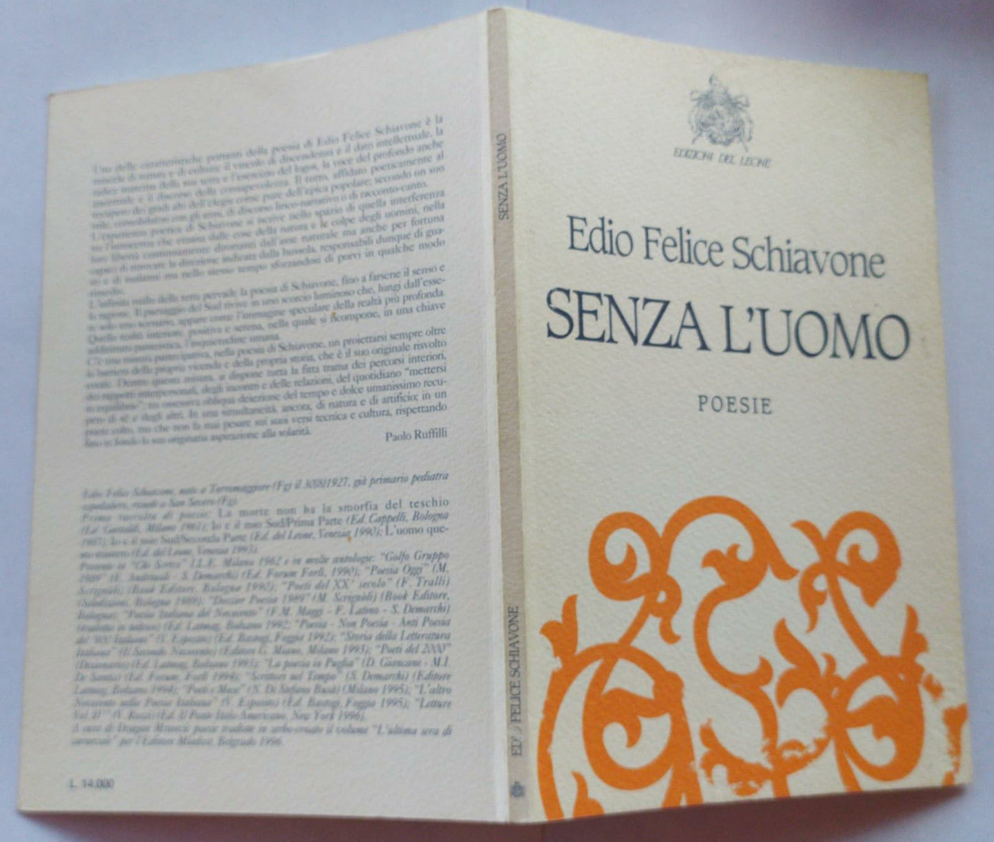 Senza l'uomo. Poesie - copertina