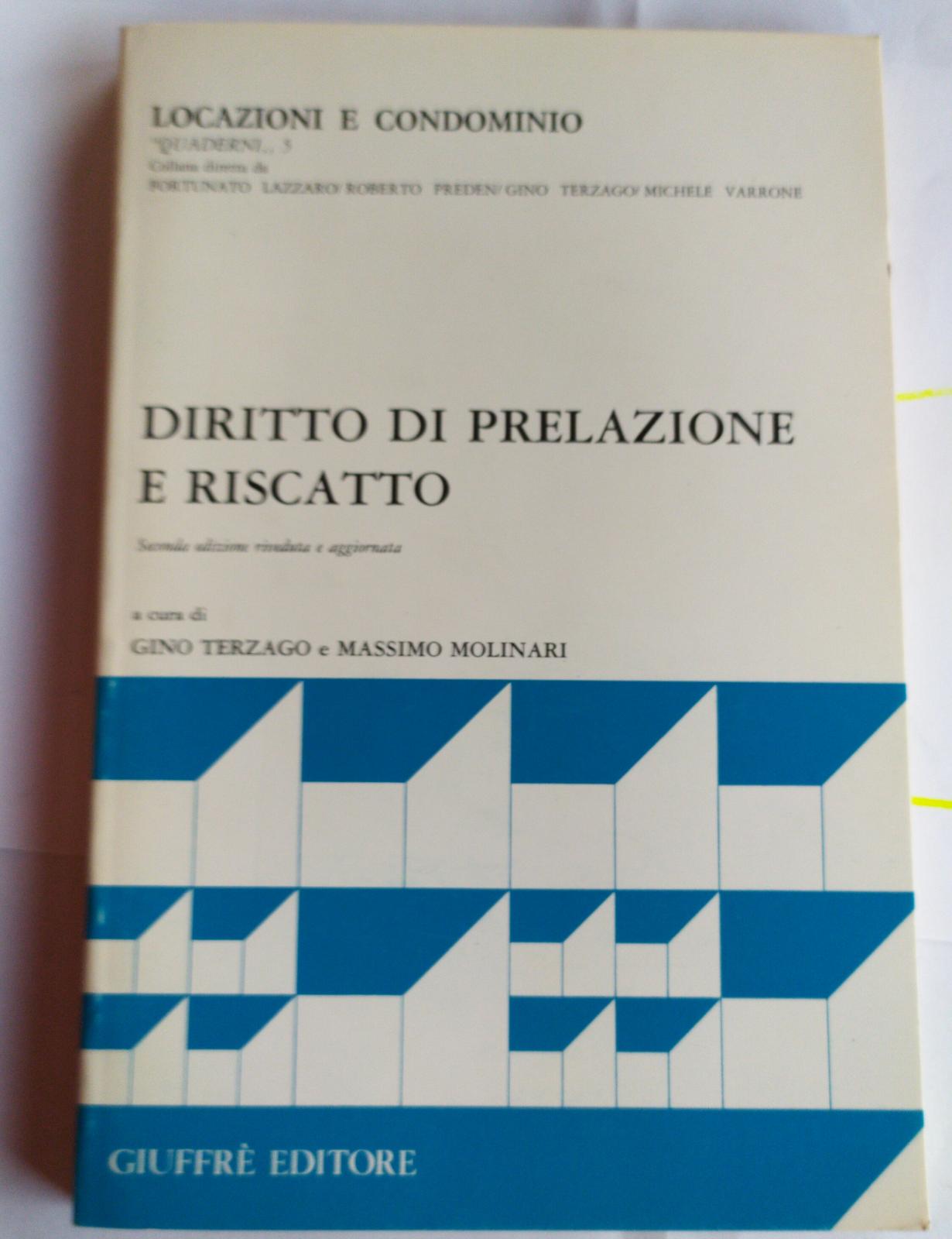 Diritto di prelazione e riscatto - copertina