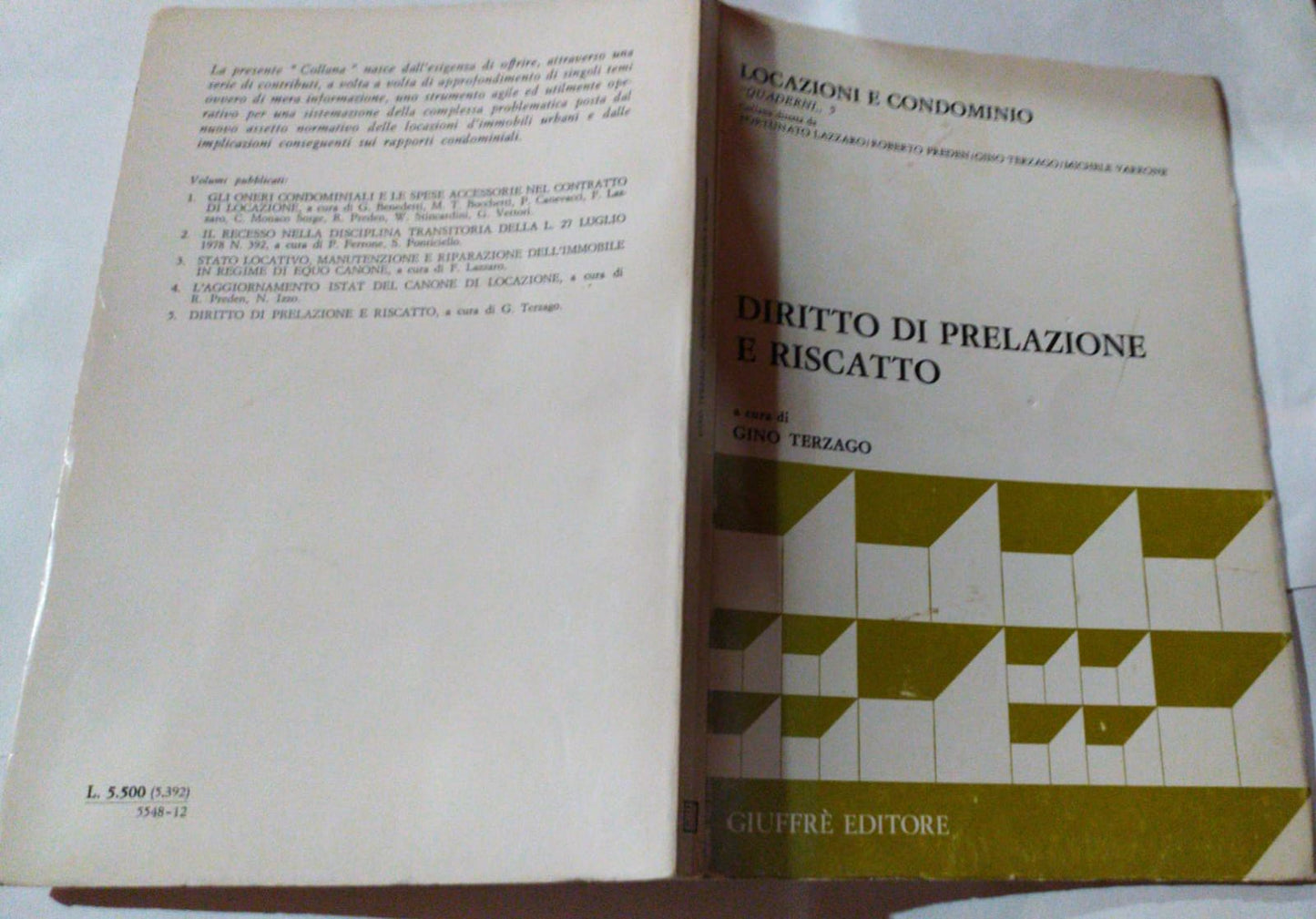 Diritto di prelazione e riscatto - copertina