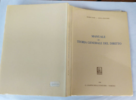 Manuale di teoria generale del diritto - copertina