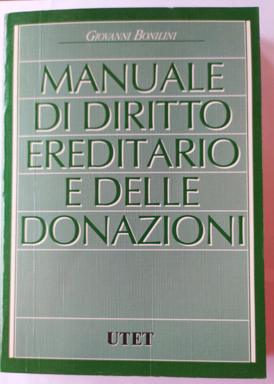 Manuale di diritto ereditario e delle donazioni - copertina