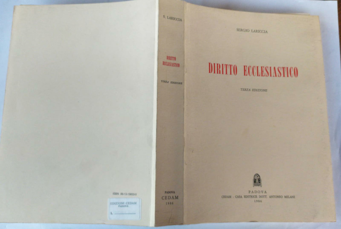 Diritto ecclesiastico - copertina