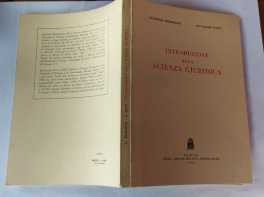 Introduzione alla scienza giuridica - copertina