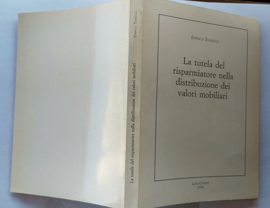La tutela del risparmiatore nella distribuzione dei valori mobiliari - copertina