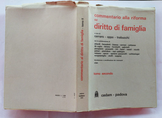 Commentario alla riforma del diritto di famiglia Tomo primo Parte prima - copertina