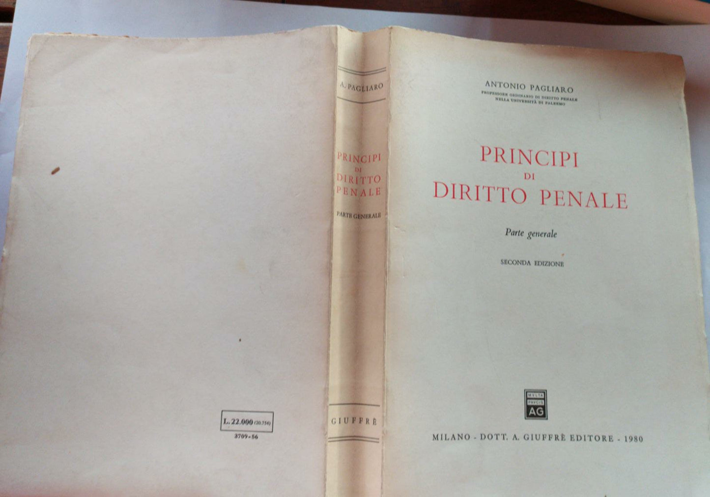 Principi di diritto penale Parte generale - copertina