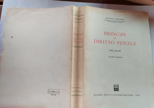 Principi di diritto penale Parte generale - copertina