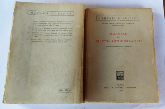 Manuale di diritto amministrativo - copertina