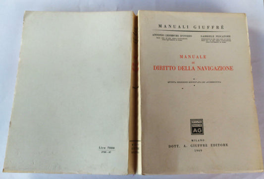 Manuale di diritto della navigazione - copertina