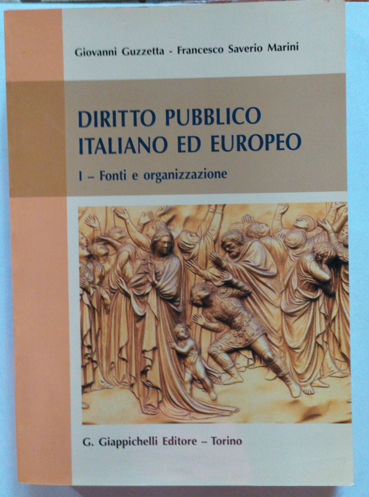 Diritto pubblico italiano ed europeo - copertina