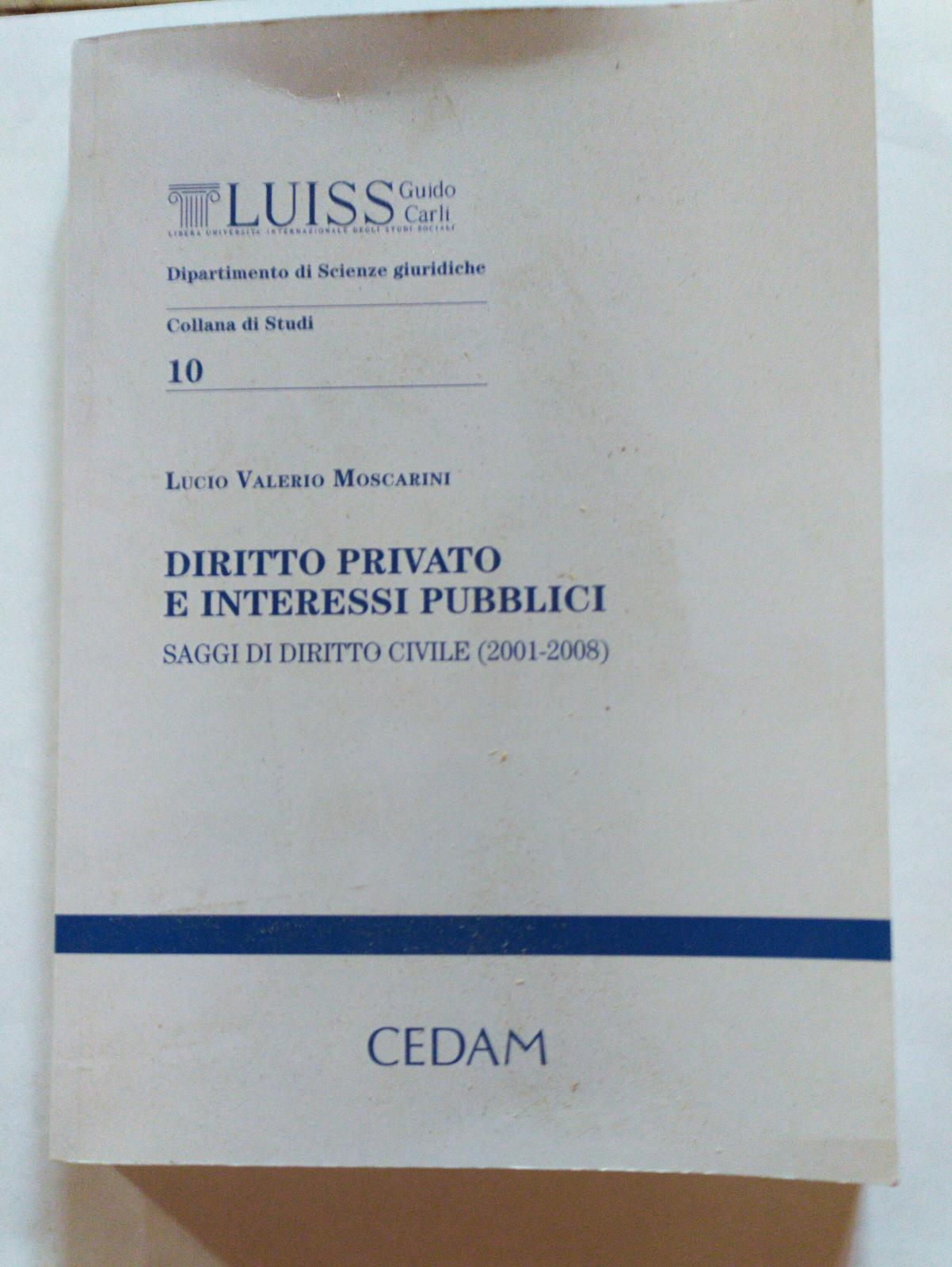 Diritto privato e interessi pubblici - copertina