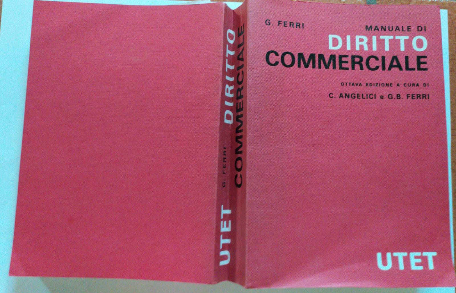Manuale di diritto commerciale - copertina