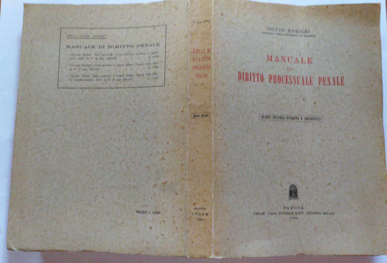 Manuale di diritto processuale penale - copertina
