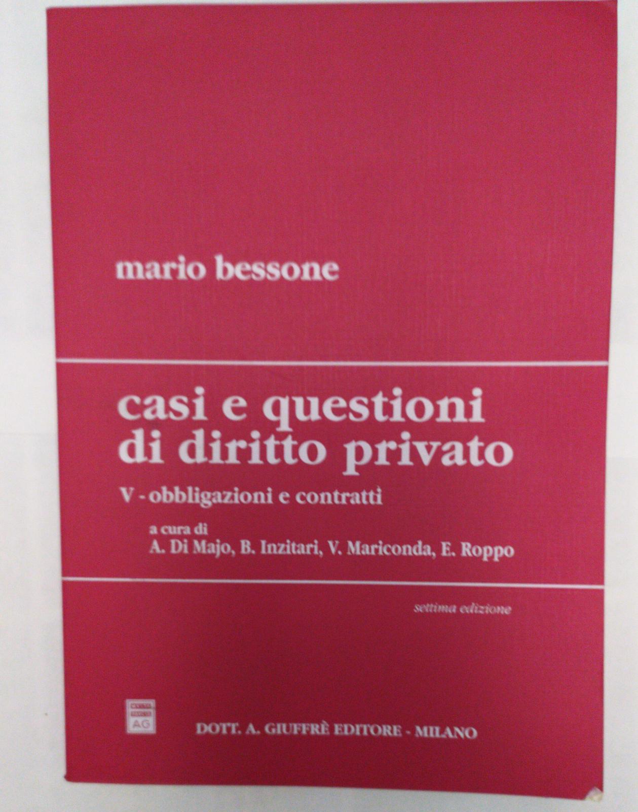 Casi e questioni di diritto privato. Volume V. - copertina