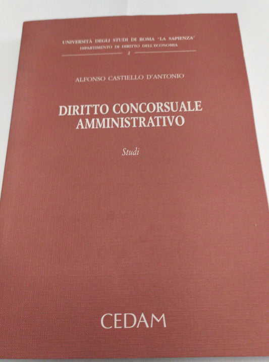 Diritto concorsuale amministrativo. Studi - copertina