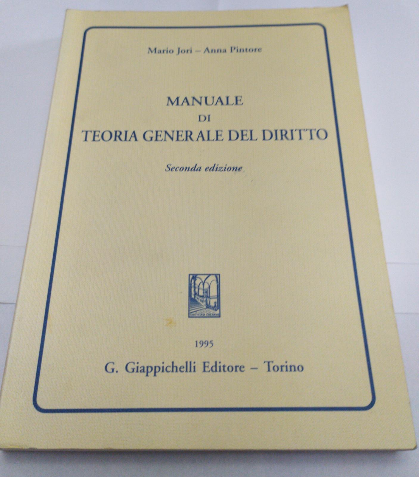 Manuale di teoria generale del diritto - copertina