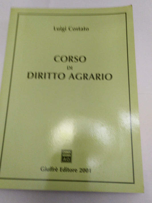 Corso di diritto agrario - copertina