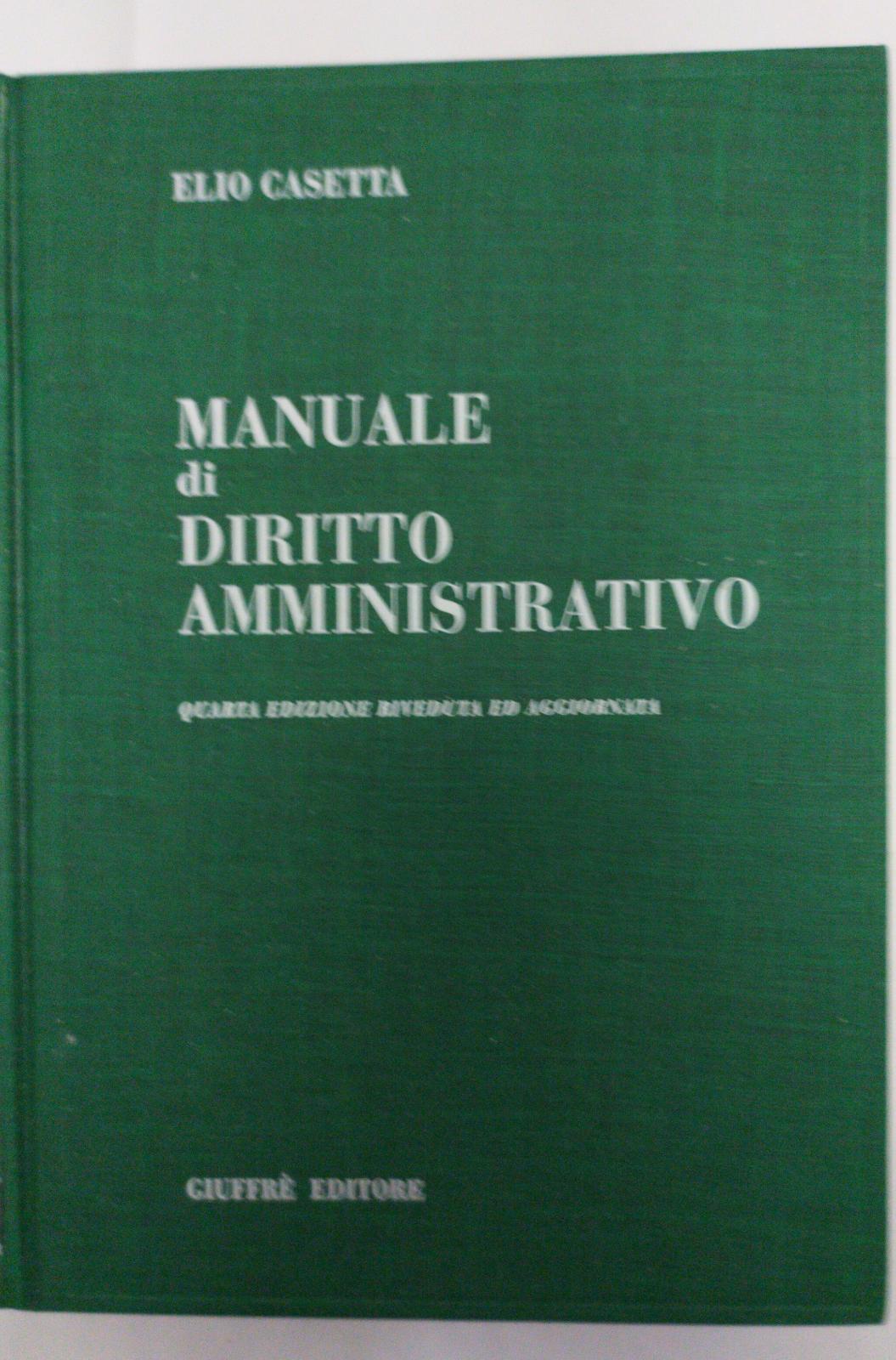 Manuale di diritto amministrativo - copertina