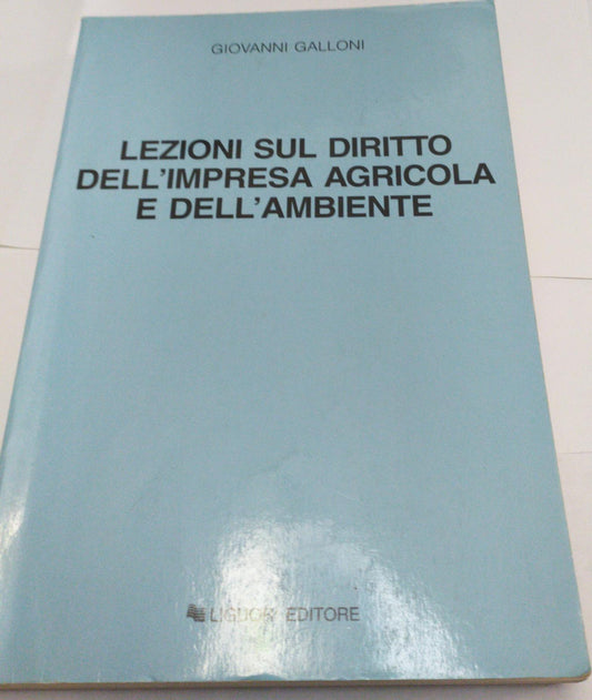 Lezioni sul diritto dell'impresa agricola e dell'ambiente - copertina
