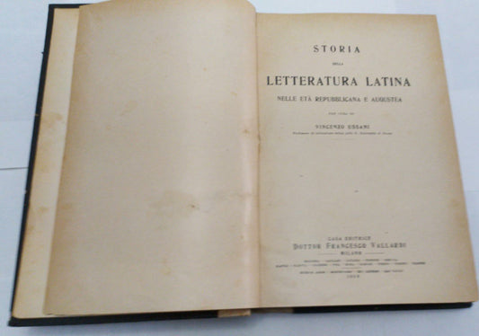 Storia della letteratura latina nelle età repubblicana e augustea - copertina
