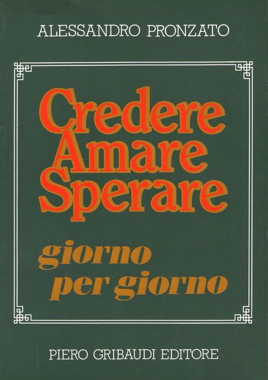 Credere Amare Sperare  giorno per giorno - copertina