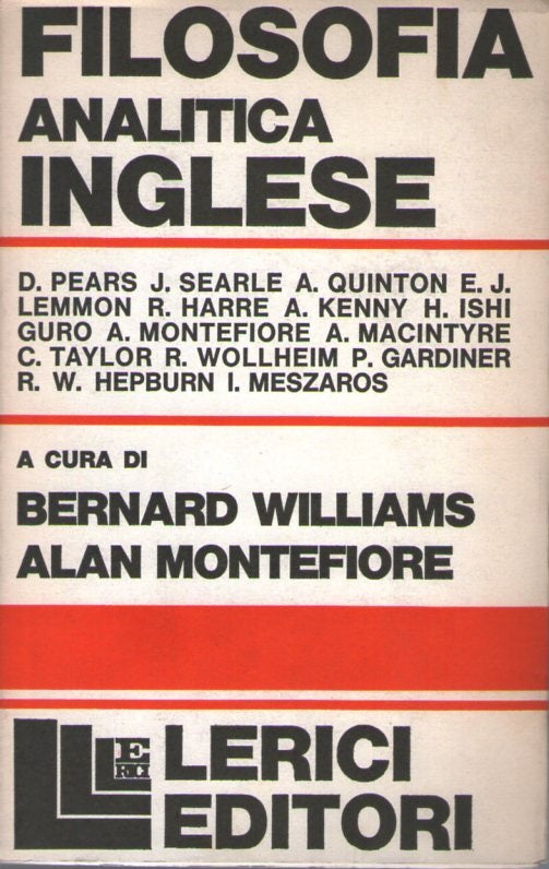 Filosofia analitica inglese - copertina