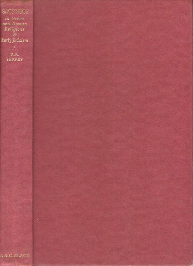Sacrifice in Greekand Roman Religius and Early Judaism - copertina